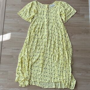 Faithfull the Brand Yellow Floral Dress